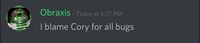 The truth is out.