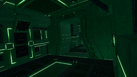 A currently unused room connecting to the balcony area