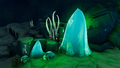Close-up of a couple of Temperate Crystals and Cave Plants