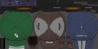 The texture for the Green Cap and sunglasses alongside the other 2 Caps