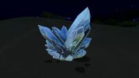A Quartz crystal at night