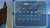 The "Blueprints" tab on the PDA.