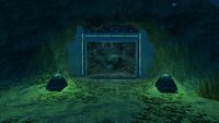 The entrance to the Alien Cache