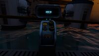The Cyclops Engine Efficiency Module in a console located in the Aurora's drive room