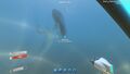 A reaper leviathan attacking a reefback