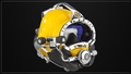 A Kirby Morgan dive hat that the Rebreather extremely resembles.