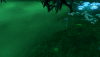 A single Blood Crawler creeping into a brine pool
