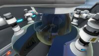 Seamoth docked in the Cyclops.