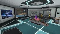 Multipurpose Room filled with items and an Aurora Poster