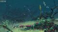 Sea Floor in Lily Pad Islands, featuring the Antennae Plant