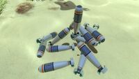 A bunch of Vortex Torpedoes dropped on the seabed