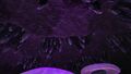 Stalactites hanging from the cave ceiling