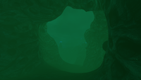 A cave under the brine in the Bone Fields