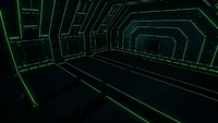 A currently empty Teleporter Room