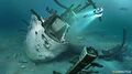 Huge explorable wreck's Concept Art
