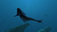 A Boneshark wandering about the rock formations