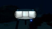 L Glass Compartment at night
