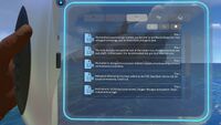 The "Log" tab on the PDA.