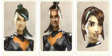 Alternative Versions of the Woman Poster; only the one on the far right is in the game