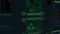 Yet more wall embedded cases, containing a Lava Lizard egg and a Gasopod egg