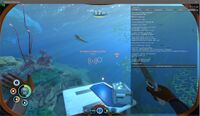 Developer screenshot of a pinnicarid swimming in the Twisty Bridges