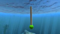 A single pipe, not connected to the surface