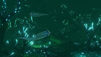 Spine Eels patrolling around the dense branches