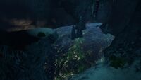 Part of the underwater cavern system of the island