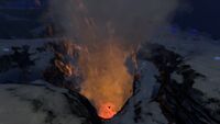 A Lava Geyser in the Bulb Zone