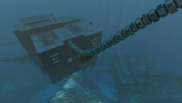 Suspended structures outside the Quarantine Enforcement Platform