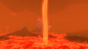 Another lava fall, in the lava chamber.