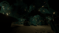 Glow Fungi lighting up a cave.