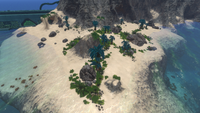 Birds-eye view of the Mountain Island's beach