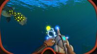 Propulsion Cannon holding a Gas Pod from a Gasopod