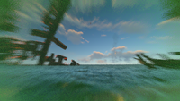 Radiation effect with one piece of the Radiation Suit equipped