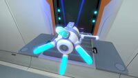 How it looks when a Propulsion Cannon is made in the Fabricator