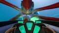 A Reaper grabbing a Seamoth with the player inside.