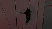 A Cyclops hull damaged on the interior