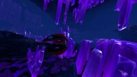 A Red Feather Fish in the Crystal Caves