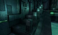 Some stairs in the Moonpool Room