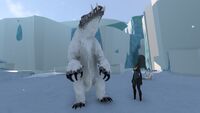 A standing Snowstalker next to the player