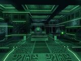 A room with a data terminal and Ion Crystal