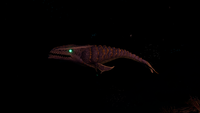 A Boneshark being Illuminated by a flare at night