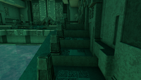 Some stairs in the Moonpool Room