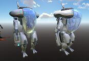 The Prawn Suit with the grappling arm, and the torpedo launcher arm, seen in Trello.
