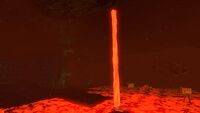 Primary Containment Facility and a Sea Dragon in the active lava zone