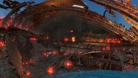Inside the destroyed Aurora.