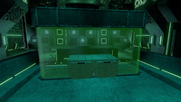 The large tank in the centre of the room