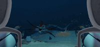 A Reaper Leviathan attacking a Prawn Suit