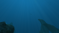 A lone Boneshark above the Crag Field
